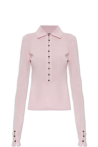 Jacquemus Knitted Long-Sleeved Polo Shirt