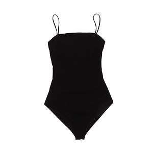 Jil Sander Logo-Embroidered Square Neck Swimsuit