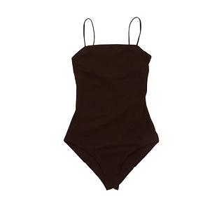 Jil Sander Logo-Embroidered Square Neck Swimsuit