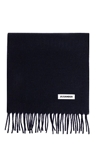 Jil Sander Logo Fringed Scarf