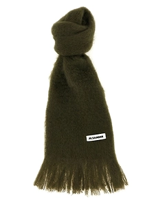 Jil Sander Logo Patch Mohair Scarf