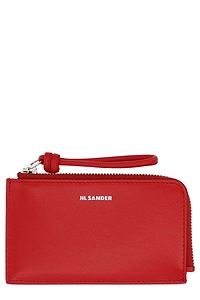 Jil Sander Logo-Stamp Zipped Wallet