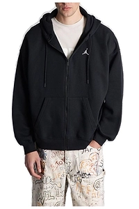Jordan Zip-Up Logo Embroidered Hoodie
