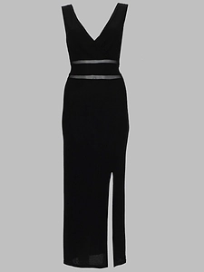Joseph Sheer-Panel V-Neck Dress