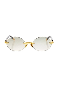 John Dalia R 05 Round Rimless Sunglasses