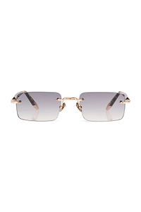 John Dalia Rimless Rectangular Sunglasses