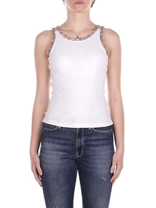 John Richmond Embellished-Neck Sleeveless Top