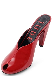 Jude Peep-Toe Cone-Heel Sandals