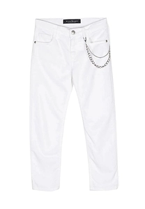 John Richmond Junior Chain-Detailed Straight Leg Jeans