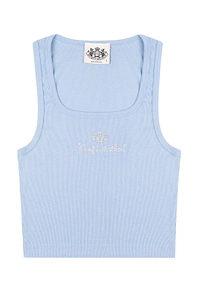 Juicy Couture Crown Logo Ribbed Tank Top