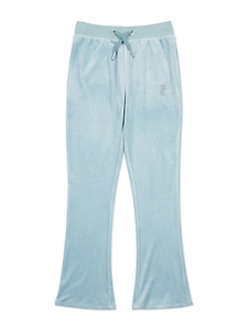 Juicy Couture Kids Drawstring Velvet Bootcut Track Pants