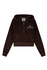Juicy Couture Script Velour Zip Hoodie