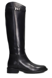 Julie Dee Almond Toe Knee-High Boots