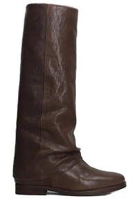 Julie Dee Almond Toe Knee-High Boots
