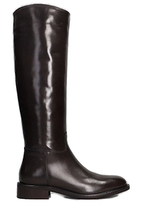 Julie Dee Almond Toe Knee-High Boots