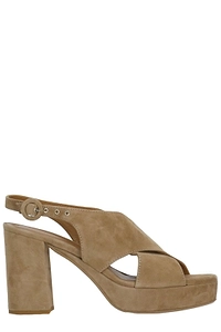 Julie Dee Cross-Strap Platform Heeled Sandals