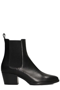 Julie Dee Elasticated Side-Panel Block Heeled Chelsea Boots