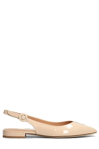 Julie Dee Pointed-Toe Slingback Flat Shoes