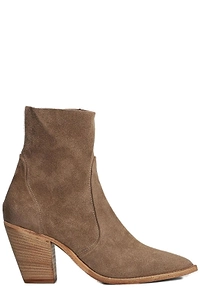 Julie Dee Pointed-Toe Zipped Heeled Ankle Boots