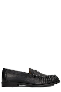 Julie Dee Ruched Round Toe Slip-On Loafers