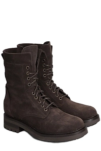 Julie Dee Round Toe Lace-Up Boots