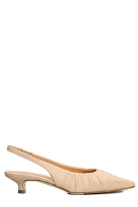 Julie Dee Ruched Slingback Pumps