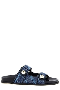 Jimmy Choo Fayence Dual-Band Flat Sandals