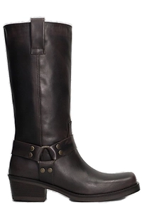 Julie Dee Square Toe Biker Boots
