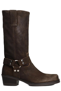 Julie Dee Square Toe Biker Boots