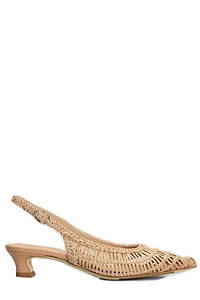 Julie Dee Woven Slingback Heeled Pumps