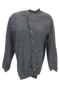 Junya Watanabe Asymmetric Button-Up Cardigan