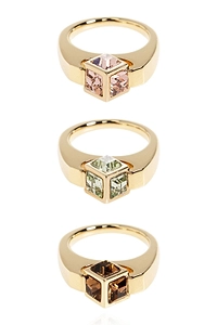 Cube Triple Ring Set