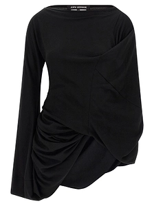Junya Watanabe Draped Asymmetric Long Sleeve Top