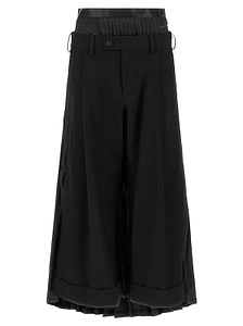 Junya Watanabe Hybrid Pleated Wide-Leg Pants