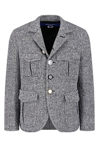 Junya Watanabe Herringbone Patch-Pocket Blazer
