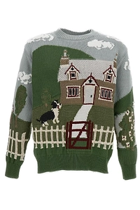 Junya Watanabe Intarsia Knit Relaxed Fit Jumper