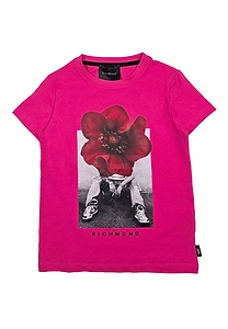 John Richmond Junior Photograph-Print Crewneck T-Shirt