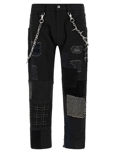 Junya Watanabe Patchwork Kilt Detail Jeans