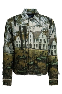 Junya Watanabe Man All-Over Patterned Button-Up Blazer