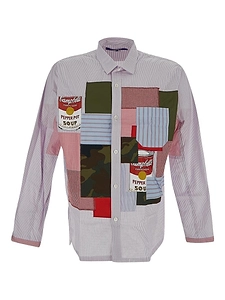 Junya Watanabe Man Patchwork Long-Sleeved Shirt