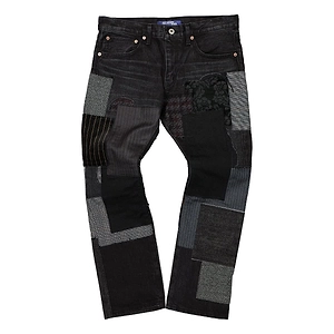 Patchwork Designed Straight Leg Jeans