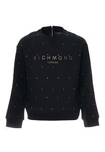 John Richmond Junior Stud Embellished Drop Shoulder Sweatshirt