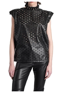 Junya Watanabe Perforated Boat Neck Sleeveless Top