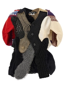 Junya Watanabe Patchwork Asymmetric Cardigan