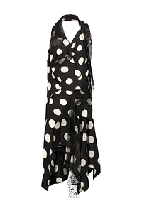 Junya Watanabe Polka Dot Printed Halterneck Dress