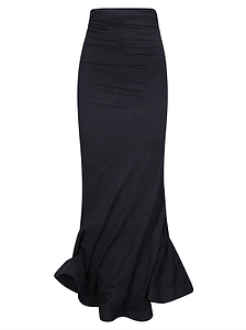 Junya Watanabe Ruched Flared Maxi Skirt
