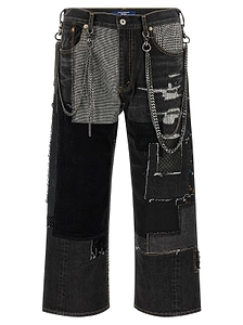 Junya Watanabe Patchwork Wide-Leg Jeans