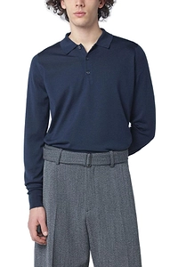 John Smedley Cotswold Long-Sleeved Polo Shirt