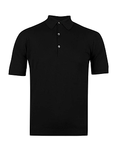 John Smedley Short-Sleeved Buttoned Polo Shirt