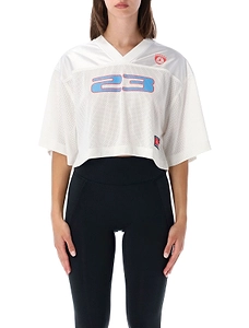 Jordan Brooklyn Cropped Mesh Jersey Top